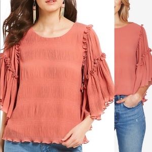 1. State Flounce Ruffle Sleeve Blouse Top XS